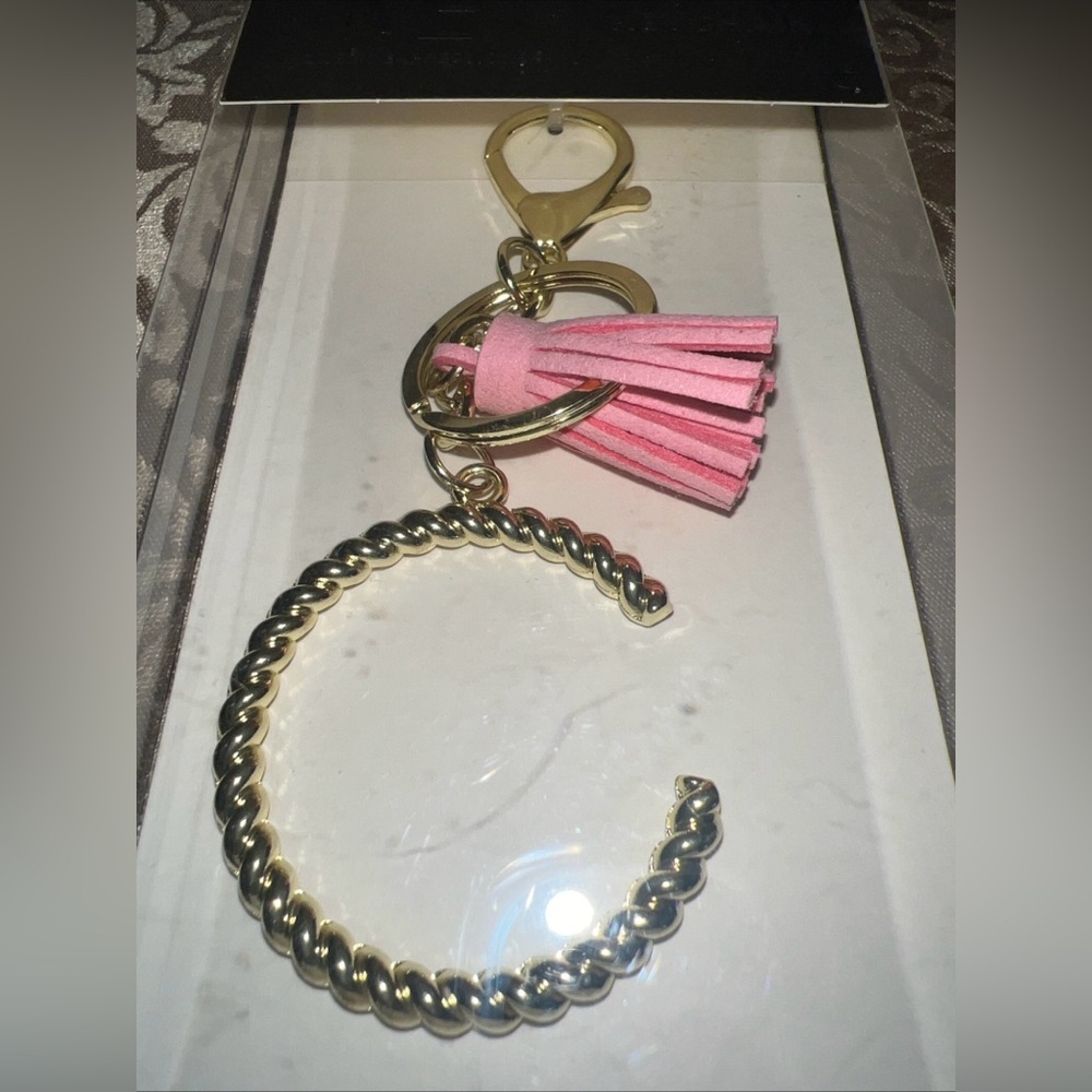 Modern Expressions "C” Monogram Keychain with Tassels - Picture 2 of 9